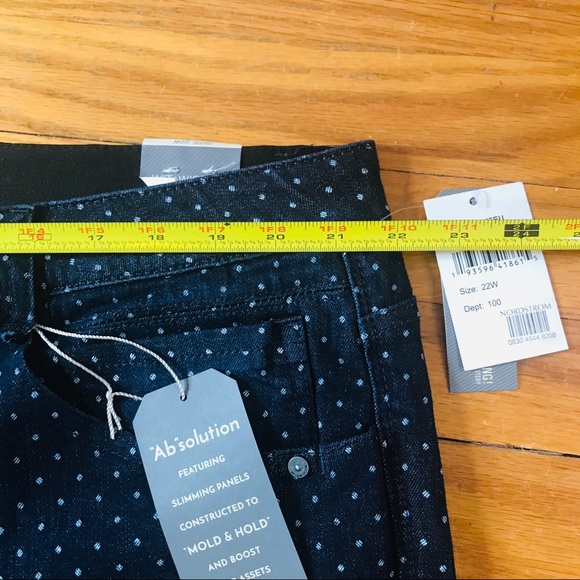 Size 22W | Wit & Wisdom Denim Polka Dot Jeans - Picture 4 of 16